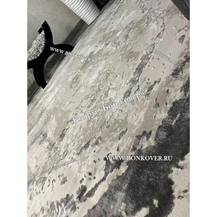 Ковер в гостиную дизайн 08 Серый Круг